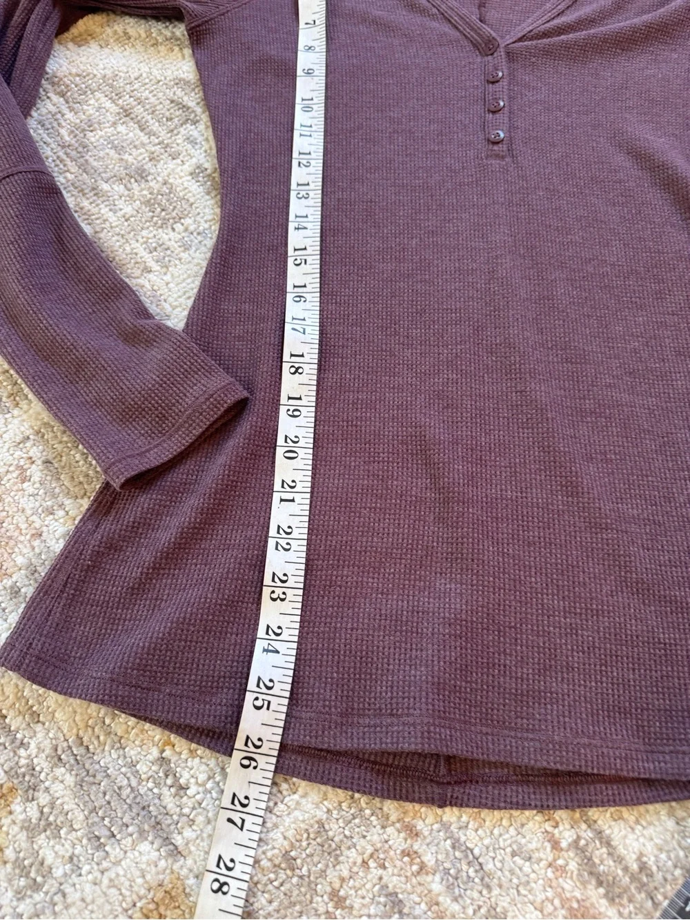 Lululemon Women’s Close Call Henley Long Sleeve Heathered Artic Plum
